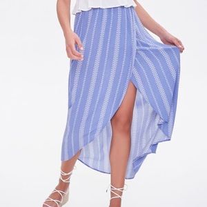 Floral & Geo Print High Low Skirt.